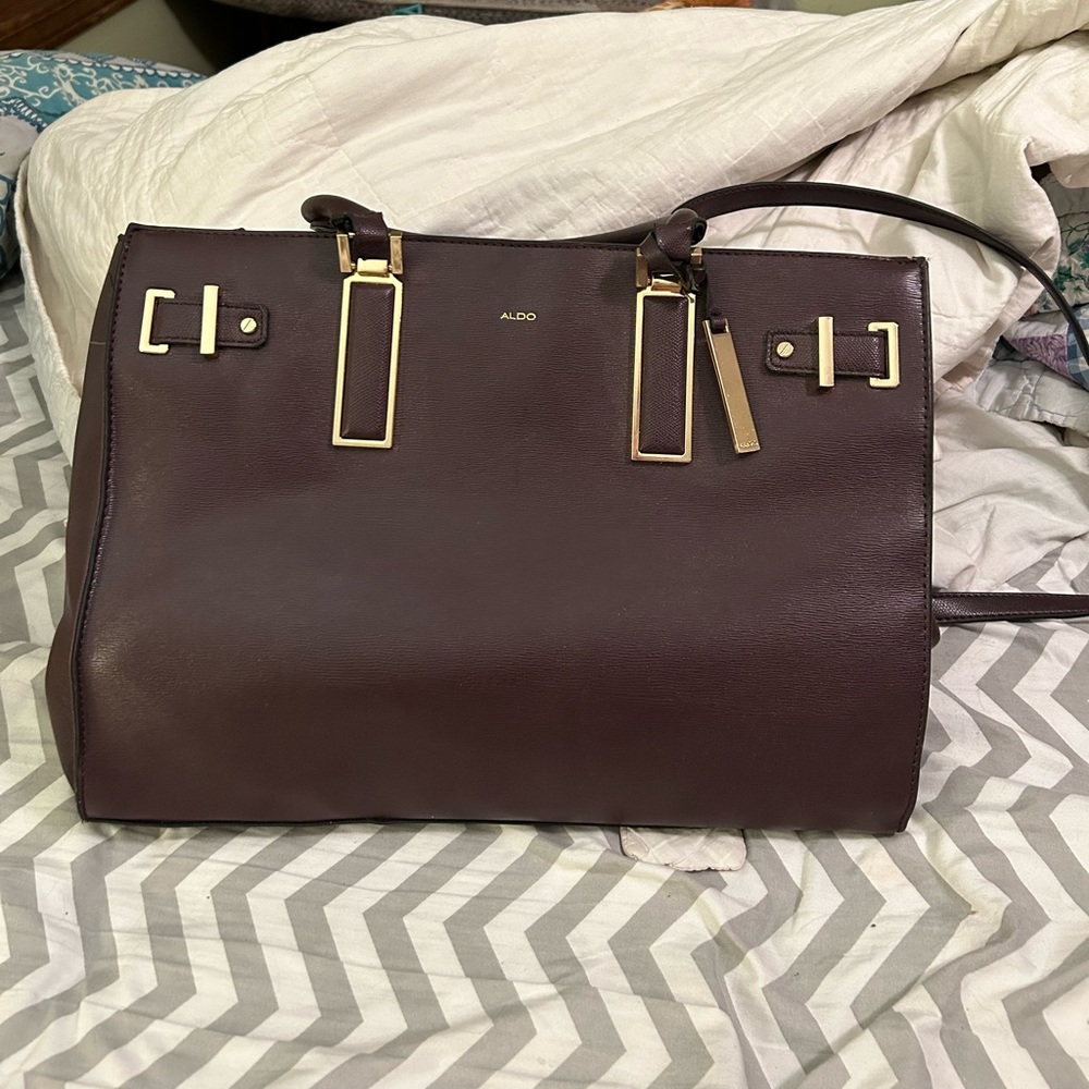 ALDO Large Tote (Purple) w/ 2 Straps